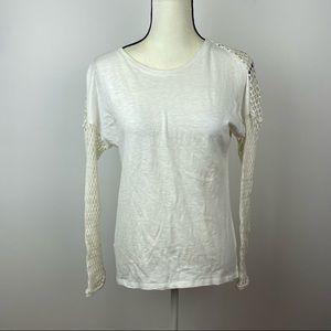 GENERATION LOVE Fishnet Long Sleeve Top